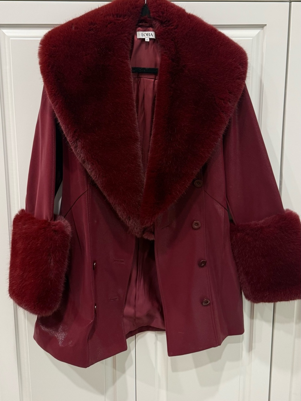 Julieta Faux Leather Coat in Burgundy
LOBA - Picture 5 of 6